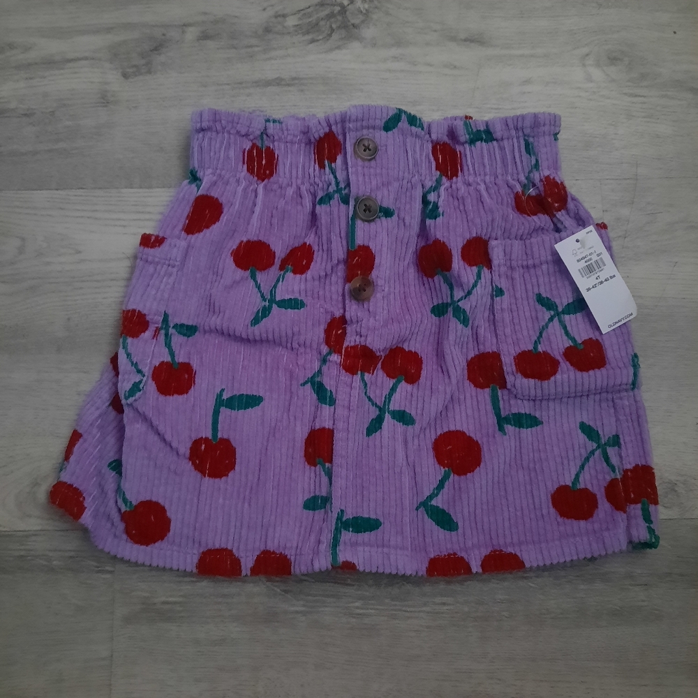 Old Navy Girls Cherry Print Corduroy Skirt